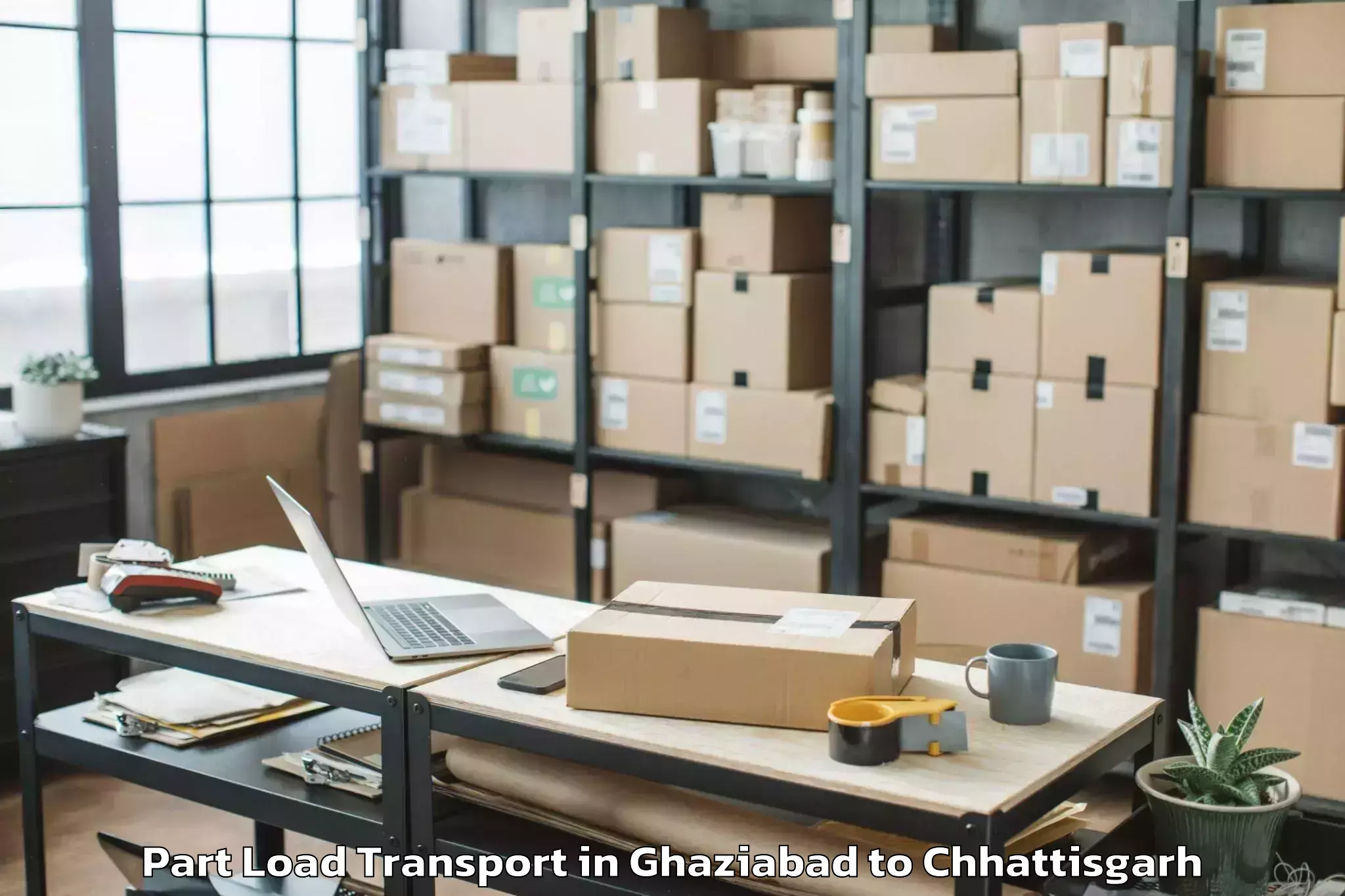 Easy Ghaziabad to Bijapur Chhattisgarh Part Load Transport Booking